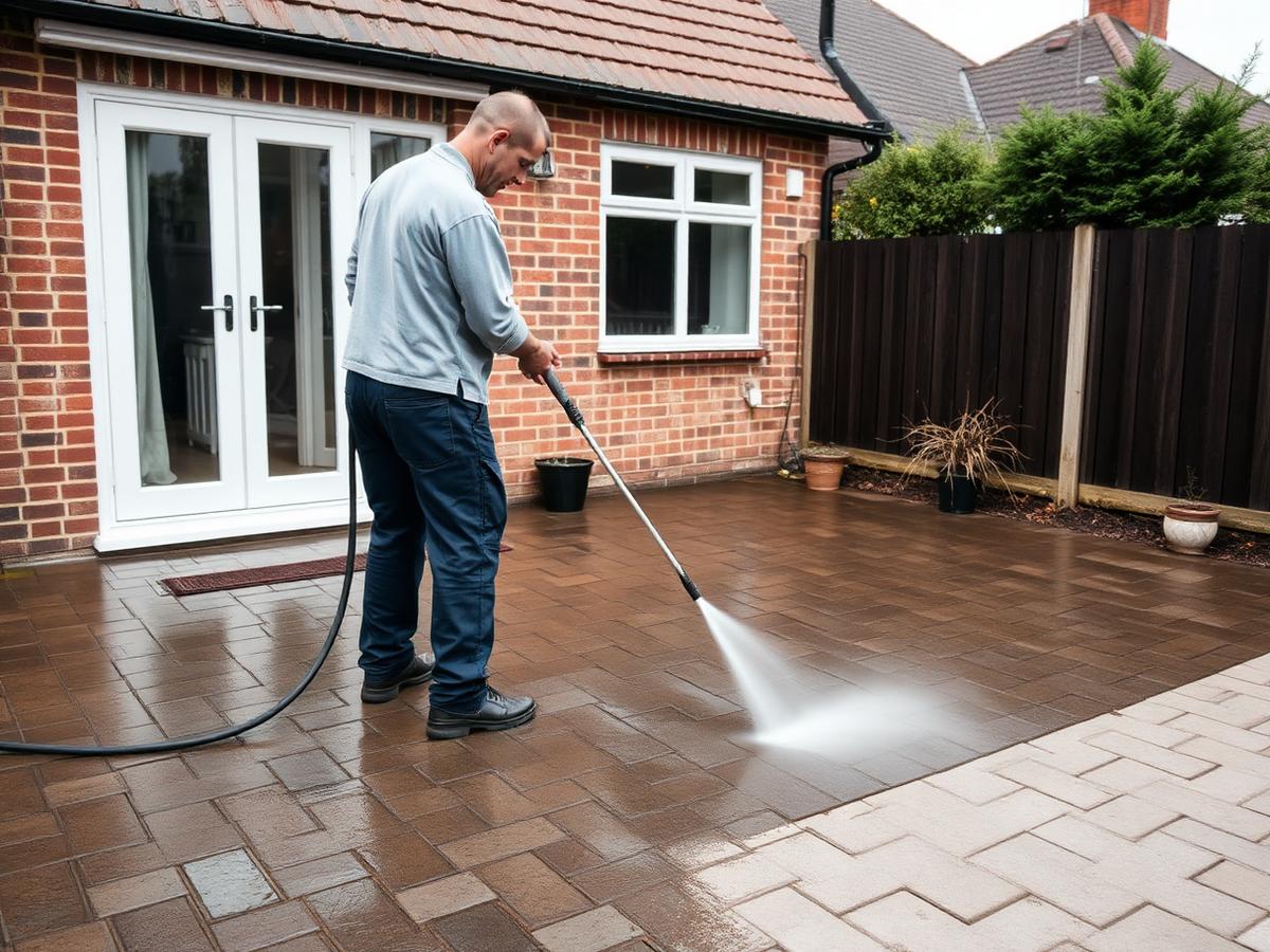 Jet washing driveways & patios